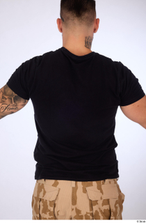 Danas black crew-neck t-shirt dressed upper body 0006.jpg